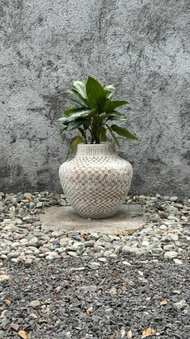 Jarrón Cuadriculado