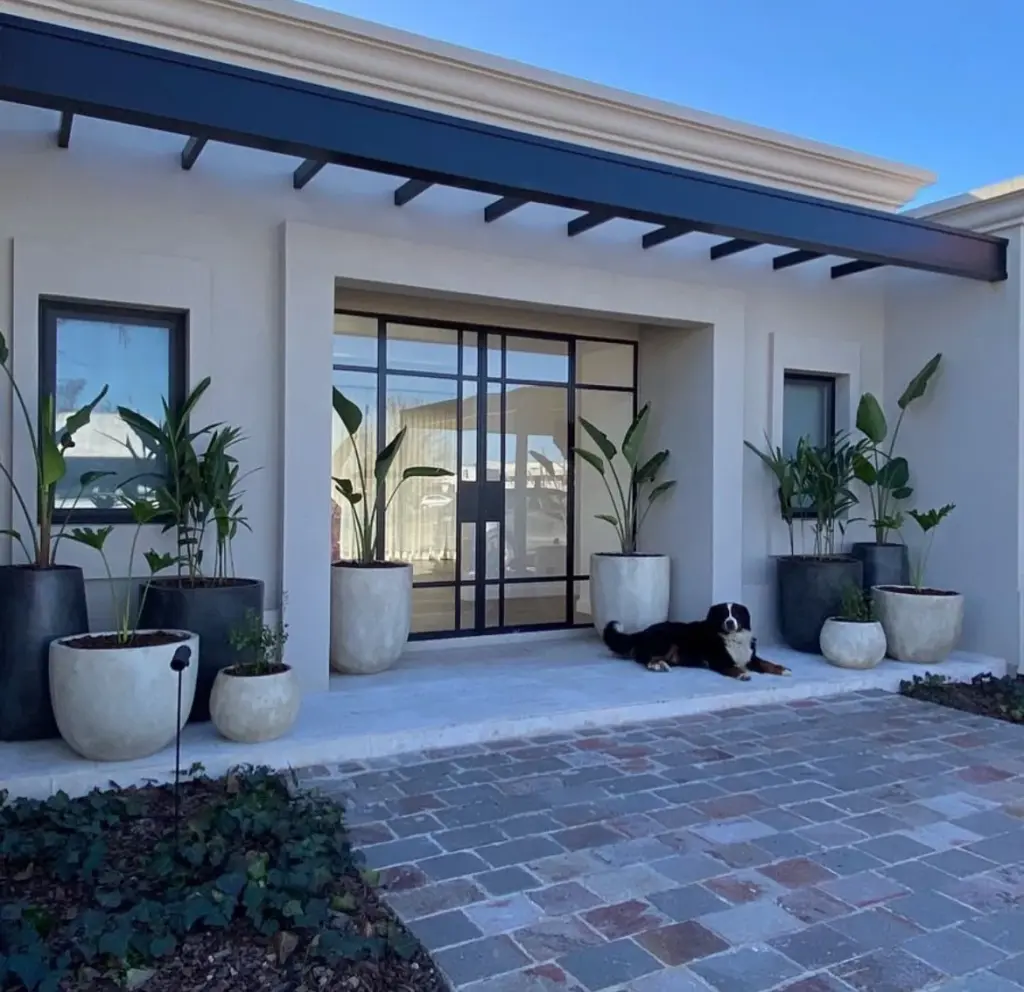 Jardín vivienda moderna